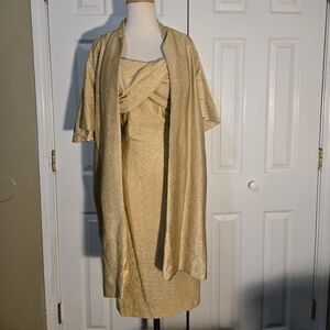 Classic 1950s Lillie Diamond Cocktail Dress And Swing Coat Set 10